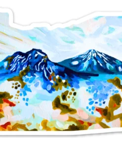 Tirzah Lane New Arrivals Mt Bachelor Oregon Shape Sticker