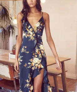 Dress Forum New Arrivals Asymmetrical Ruffle Maxi Dress