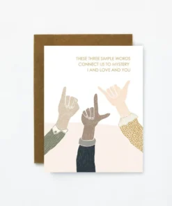 Quiet Lines Sign Language Love Greeting