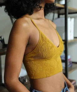 Leto Womens Seamless V Neck Bralette