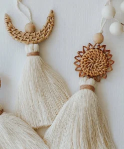 DayCrafter New Arrivals Sun Rattan Tassel Ornament