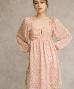 Storia Womens Yellow Rose Blush Dress