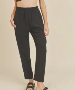 If She Loves New Arrivals Dreamland Linen Pants Black