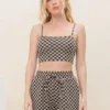 Pretty Garbage New Arrivals Checkered Print Shorts
