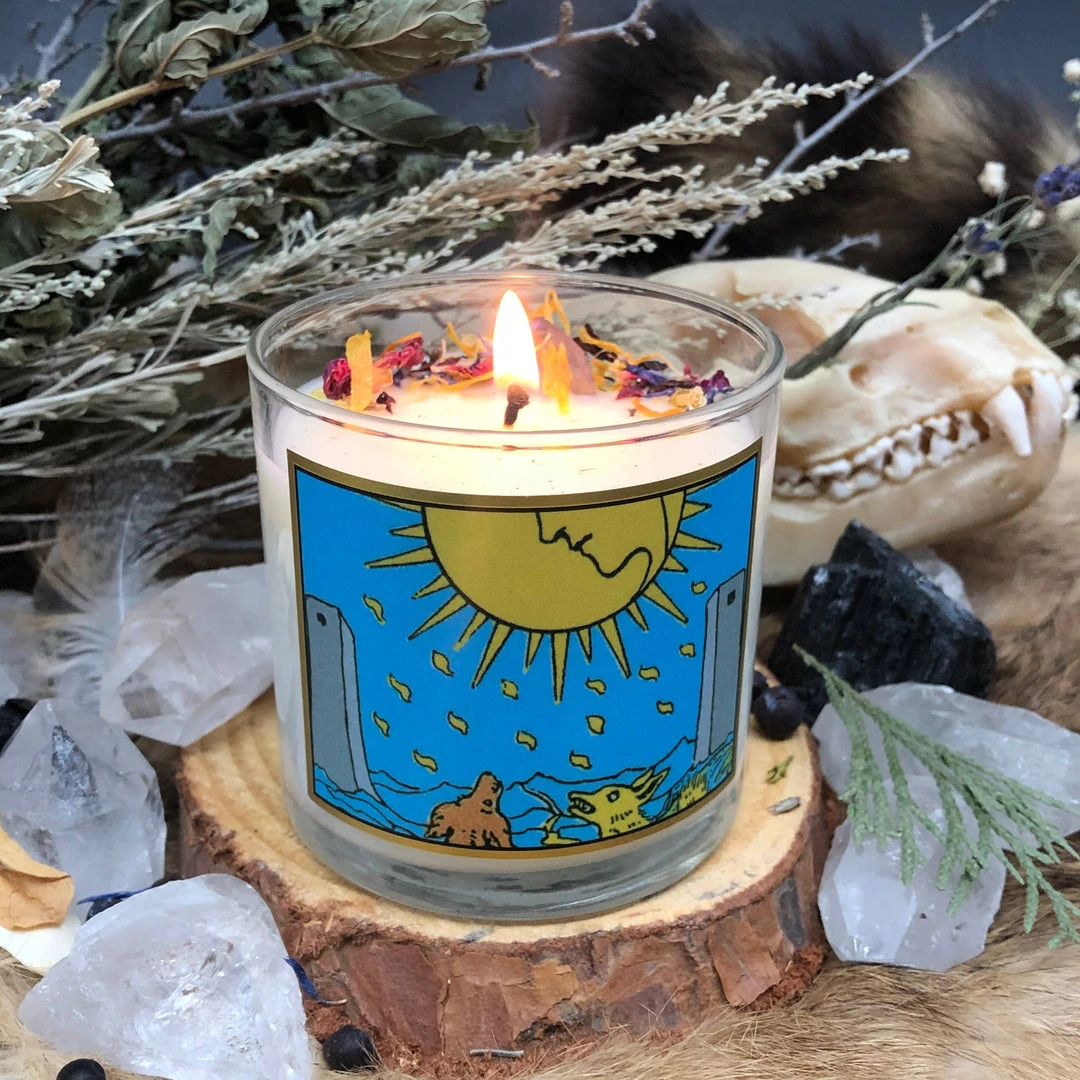 Magic Fairy Candles Moon Tarot Candle 3 Magic Fairy Candles Moon Tarot Candle