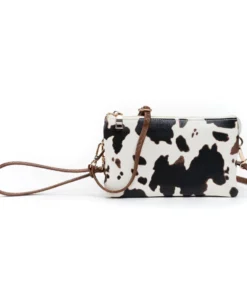 Jen & Co. Cow Print Riley Crossbody
