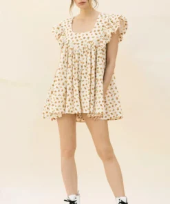 Storia Daisy Print Trapeze Romper 16 Storia Daisy Print Trapeze Romper