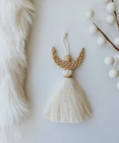 DayCrafter New Arrivals Angel Rattan Tassel Ornament