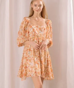 Storia 60's Floral Dress Womens