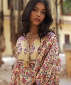 The Fox And The Mermaid Block Print Dress Womens