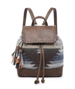 Jen & Co. Kourtney Two-Tone Backpack W/ Multi-Color Tassels