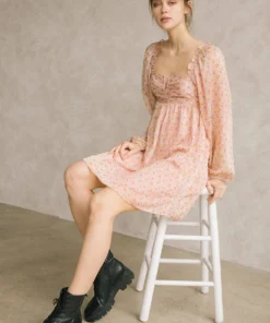 Storia Womens Yellow Rose Blush Dress