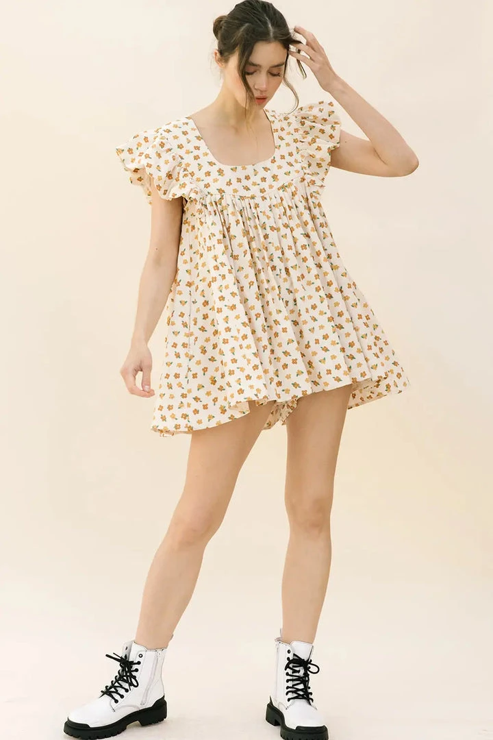 Storia Daisy Print Trapeze Romper 3 Storia Daisy Print Trapeze Romper