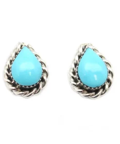 Thunderbird Teardrop Turquoise Earrings New Arrivals