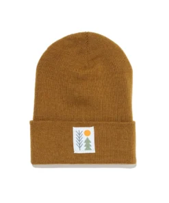 Keep Nature Wild Evergreen Cuff Beanie Camel New Arrivals