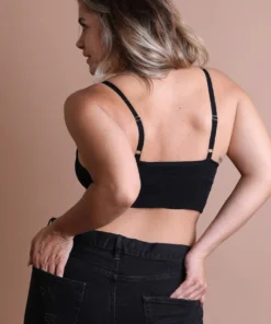 Leto Womens Seamless V Neck Bralette