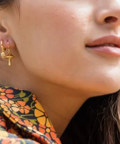 Amano Studio Tiny Mushroom Huggie Hoops