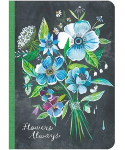 Amber Lotus Publishing New Arrivals Flowers Always Lined Travel-Size Journal By Katie Daisy