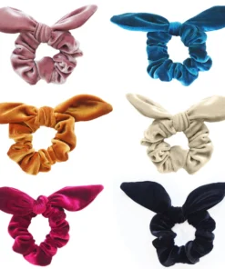 Lotus And Luna Velvet Scrunchy With Bow New Arrivals