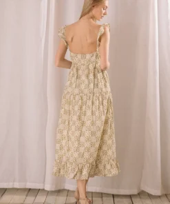 Womens Storia Vintage Floral Midi Dress