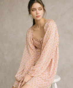 Storia Womens Yellow Rose Blush Dress