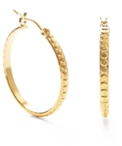Amano Studio 1.25" Beaded Gold Hoops
