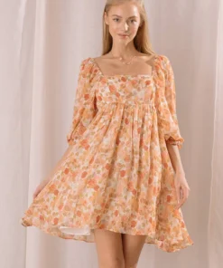Storia 60's Floral Dress Womens