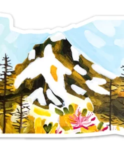 Tirzah Lane Mt Hood Oregon Shape Sticker