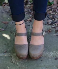 Lotta From Stockholm Taupe Highwood Clog