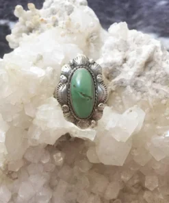 Thunderbird New Arrivals Royston Turquoise Stamped Ring