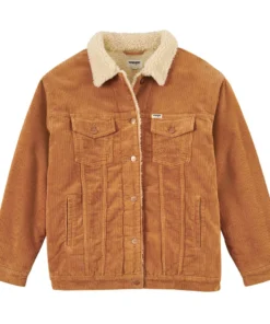 New Arrivals Wrangler Heritage Sherpa Tan Corduroy Jacket