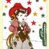 Red And White Kitchen Little Cowgirl Kitchen Towel